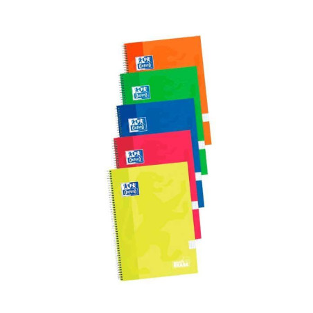 PACK 4+1 CUADERNOS OXFORD "CLASSIC: WRITE&ERASE" Fº 80h COLORES VIVOS