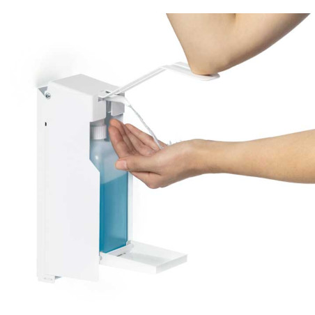 DISPENSADOR DE GEL DESINFECTANTE DURABLE DE PARED