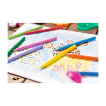 ESTUCHE 12 CERAS BIC KIDS PLASTIDECOR