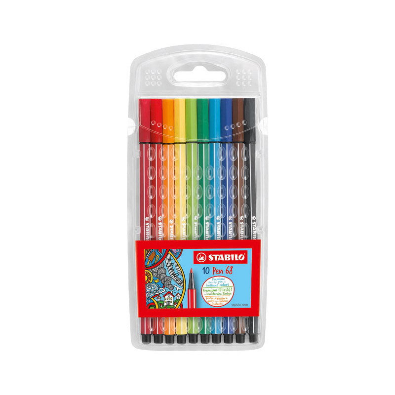 ESTUCHE PLÁSTICO 10 ROTULADORES STABILO PEN 68 SURTIDO 1 ESTUCHE PLÁSTICO 10 ROTULADORES STABILO PEN 68 SURTIDO 1