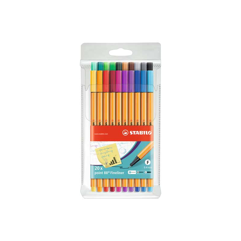 ESTUCHE 20 ROTULADORES STABILO POINT 88 ESTUCHE 20 ROTULADORES STABILO POINT 88