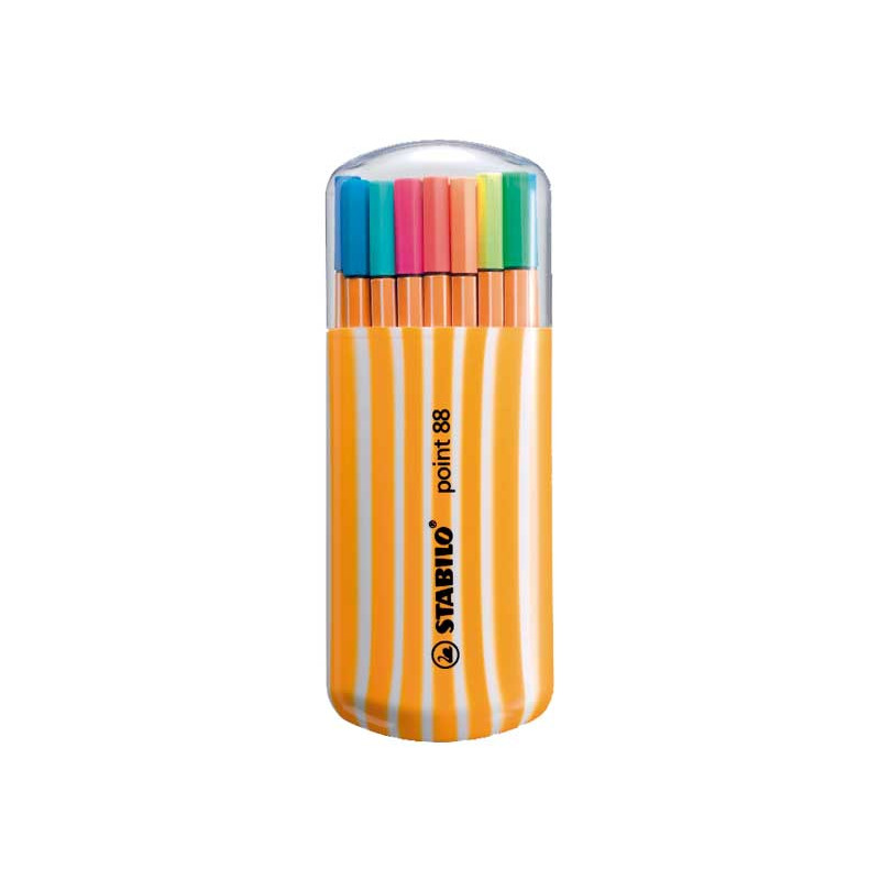 ESTUCHE ZEBRUI 20 ROTULADORES STABILO POINT 88 COLORES NEÓN ESTUCHE ZEBRUI 20 ROTULADORES STABILO POINT 88 COLORES NEÓN