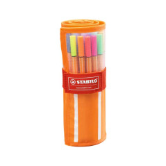 ESTUCHE ROLLERSET 25 ROTULADORES STABILO POINT 88 + 5 COLORES NEÓN