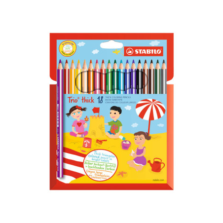 ESTUCHE 18 LÁPICES STABILO TRIO® THICK SURTIDOS