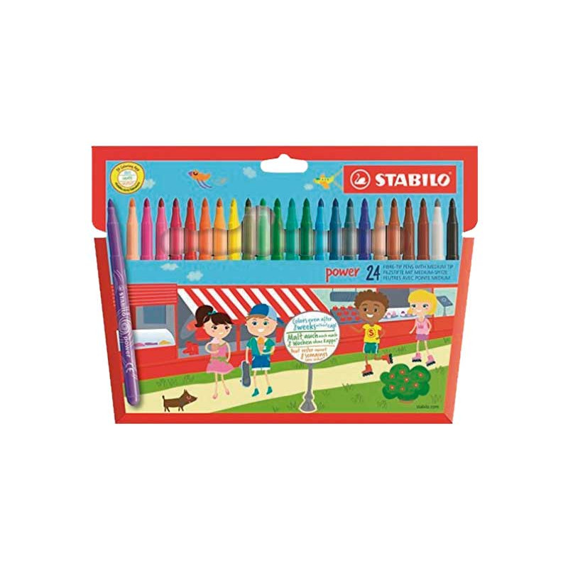 ESTUCHE 24 ROTULADORES STABILO POWER ESTUCHE 24 ROTULADORES STABILO POWER