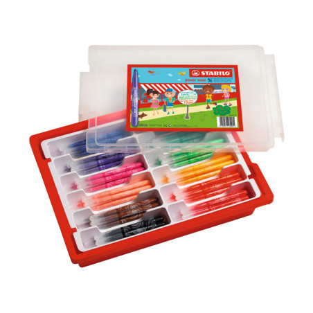 SCHOOLPACK 96 ROTULADORES STABILO POWER MAX