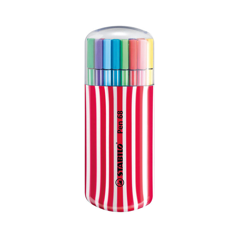 ESTUCHE ZEBRUI CEREZA 20 ROTULADORES STABILO PEN 68 ESTUCHE ZEBRUI CEREZA 20 ROTULADORES STABILO PEN 68