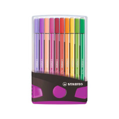 ESTUCHE COLORPARADE ROSA 20 ROTULADORES STABILO PEN 68