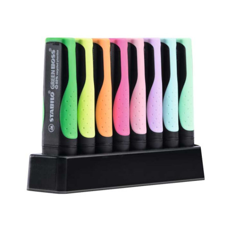 PEANA 8 MARCADORES FLUORESCENTE STABILO GREEN BOSS