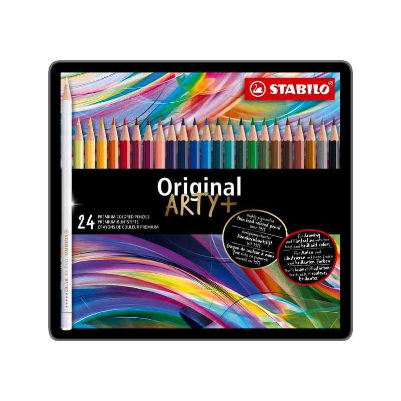 ESTUCHE METAL 24 LÁPICES COLORES STABILO "ORIGINAL ARTY+" ESTUCHE METAL 24 LÁPICES COLORES STABILO "ORIGINAL ARTY+"