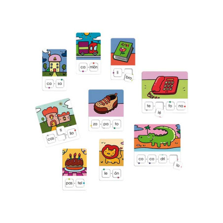 PUZZLE CON ENCAJE DISET "LAS SÍLABAS"