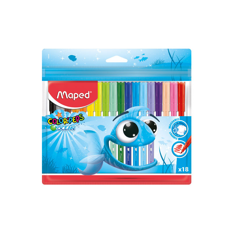 CAJA 18 ROTULADORES MAPED OCEAN PULSE CAJA 18 ROTULADORES MAPED OCEAN PULSE