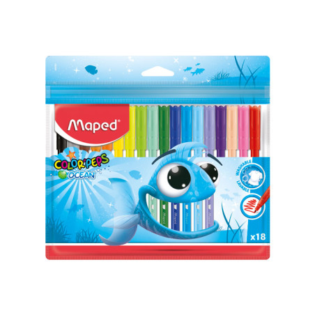 CAJA 18 ROTULADORES MAPED OCEAN PULSE