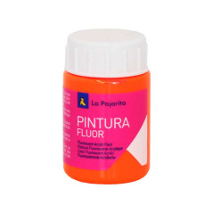 BOTE PINTURA LA PAJARITA FLUORESCENTE 35 ml NARANJA