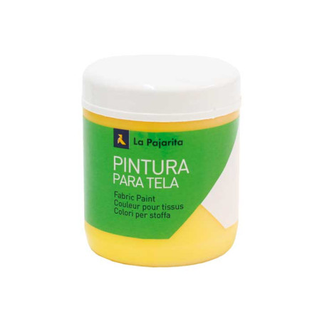 BOTE PINTURA LA PAJARITA PARA TELA 250ml AMARILLO REAL