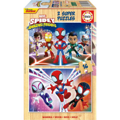 SET 2 PUZZLE EDUCA "SPIDEY & HIS AMAZING FRIENDS " 16 PIEZAS