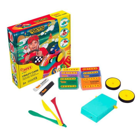 KIT PLASTILINA JOVI "JOVITECH CRAZY CARS RACING KIT"