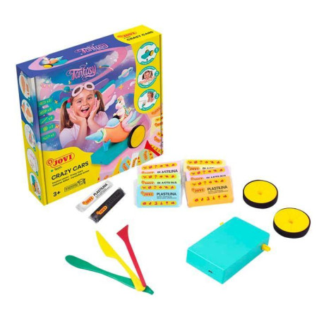 KIT PLASTILINA JOVI "JOVITECH CRAZY CARS FANTASY KIT"