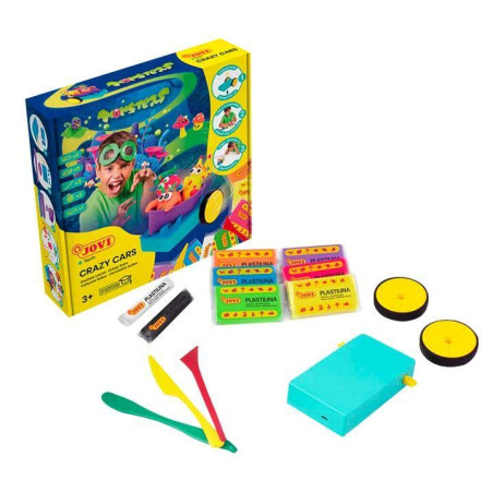 KIT PLASTILINA JOVI "JOVITECH CRAZY CARS MONSTERS KIT"