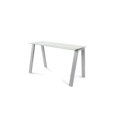 MESA ROCADA "BLANCA" ESTRUCTURA GRIS