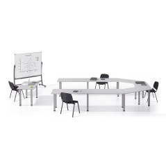 MESA ROCADA MODULAR TRAPEZOIDAL 140x70cm