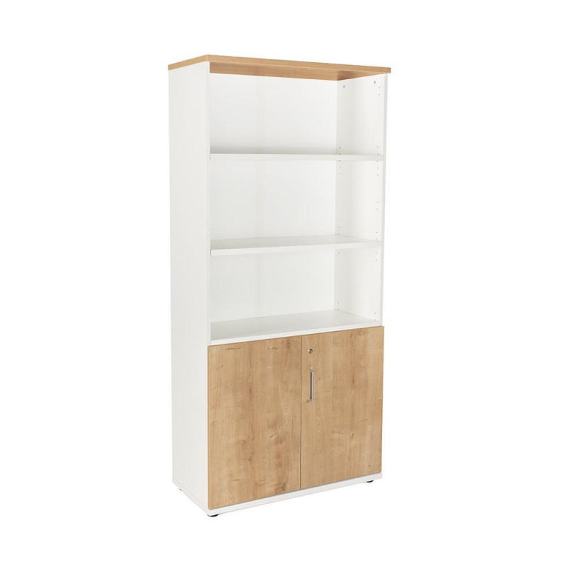 ARMARIO DE MADERA ROCADA CON PUERTAS BAJAS ESTRUCTURA BLANCA ARMARIO DE MADERA ROCADA CON PUERTAS BAJAS ESTRUCTURA BLANCA