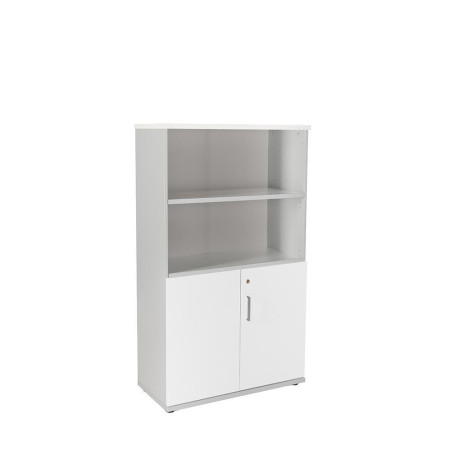 ARMARIO DE MADERA ROCADA CON PUERTAS BAJAS ESTRUCTURA GRIS