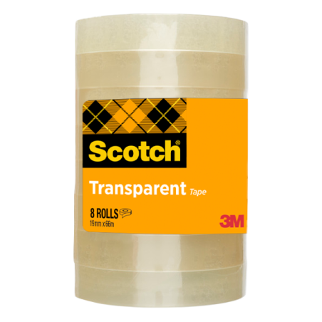 PACK 8 ROLLOS CINTA ADHESIVA SCOTCH 508 19mm x 66m
