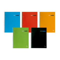 CUADERNO ESPIRAL PACSA SUPERBLOCK A5 5x5 4 TALADROS 160h