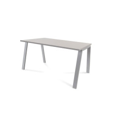 MESA ROCADA "BLANCA" ESTRUCTURA GRIS