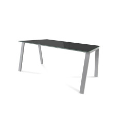 MESA ROCADA "BLANCA" ESTRUCTURA GRIS