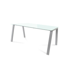 MESA ROCADA "BLANCA" ESTRUCTURA GRIS