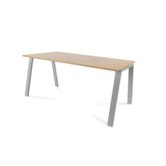 MESA ROCADA "BLANCA" ESTRUCTURA GRIS