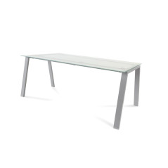 MESA ROCADA "BLANCA" ESTRUCTURA GRIS