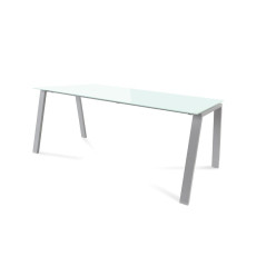 MESA ROCADA "BLANCA" ESTRUCTURA GRIS