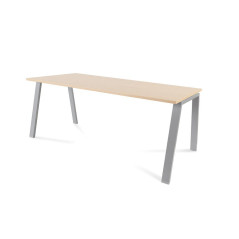 MESA ROCADA "BLANCA" ESTRUCTURA GRIS