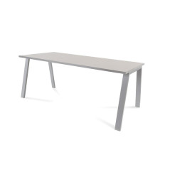 MESA ROCADA "BLANCA" ESTRUCTURA GRIS