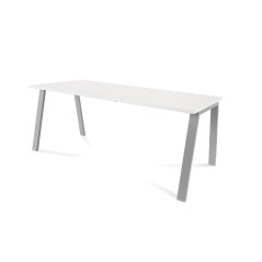 MESA ROCADA "BLANCA" ESTRUCTURA GRIS