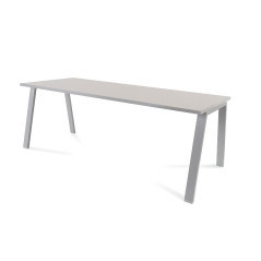 MESA ROCADA "BLANCA" ESTRUCTURA GRIS