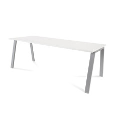MESA ROCADA "BLANCA" ESTRUCTURA GRIS