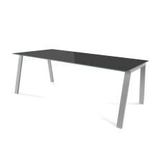 MESA ROCADA "BLANCA" ESTRUCTURA GRIS