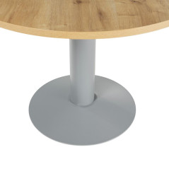 MESA DE REUNIÓN CIRCULAR ROCADA "MEETING" ESTRUCTURA GRIS