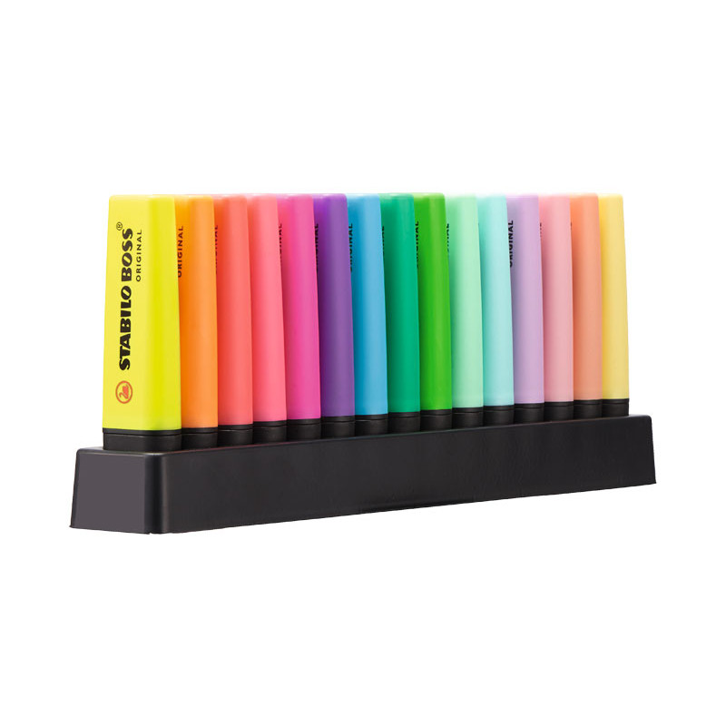 PEANA CON 15 MARCADORES FLUORESCENTES STABILO BOSS ORIGINAL PEANA CON 15 MARCADORES FLUORESCENTES STABILO BOSS ORIGINAL