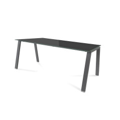 MESA ROCADA "BLANCA" ESTRUCTURA ANTRACITA