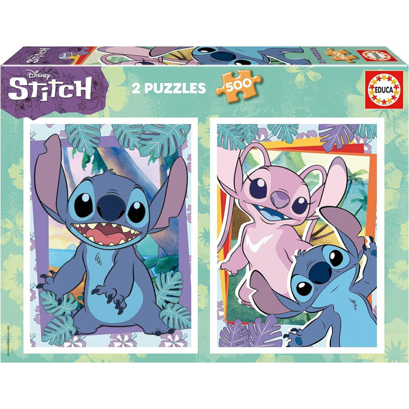 SET 2 PUZZLE EDUCA "DISNEY STITCH" 500 PIEZAS SET 2 PUZZLE EDUCA "DISNEY STITCH" 500 PIEZAS
