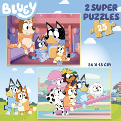 SET 2 PUZZLE EDUCA "BLUEY" 25 PIEZAS