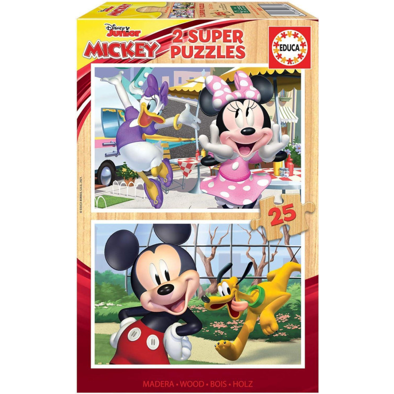 SET 2 PUZZLE EDUCA "MICKEY & FRIENDS" 25 PIEZAS SET 2 PUZZLE EDUCA "MICKEY & FRIENDS" 25 PIEZAS