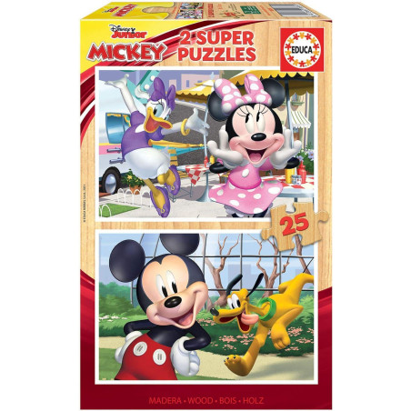 SET 2 PUZZLE EDUCA "MICKEY & FRIENDS" 25 PIEZAS