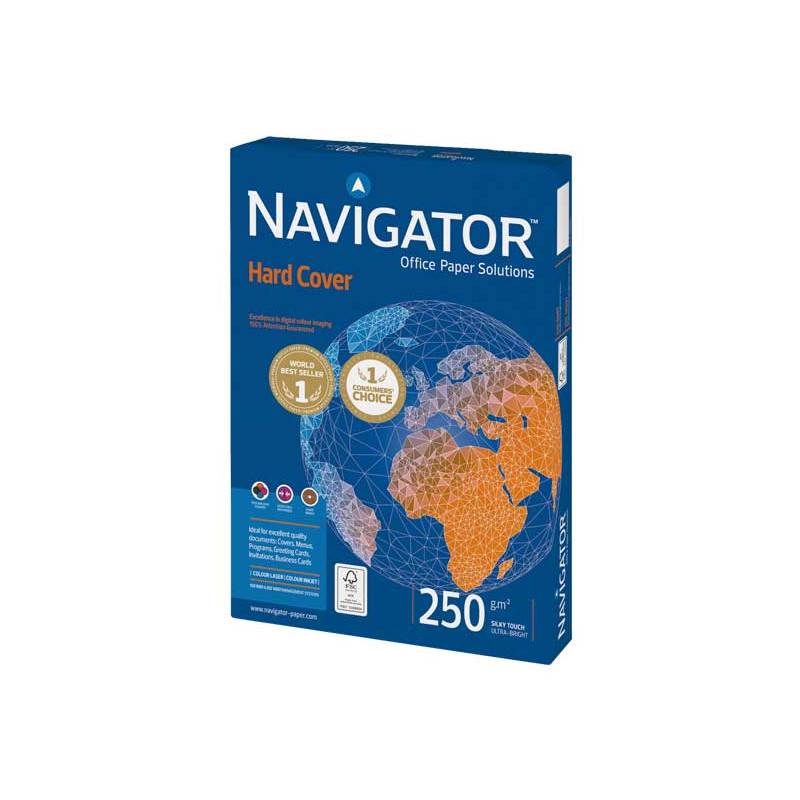 PAQUETE 125h PAPEL NAVIGATOR "HARD COVER" A4 250gr PAQUETE 125h PAPEL NAVIGATOR "HARD COVER" A4 250gr