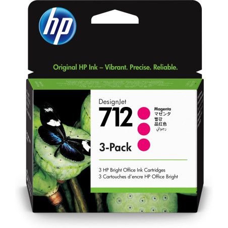 PACK 3 INKJET ORIGINAL HP 712